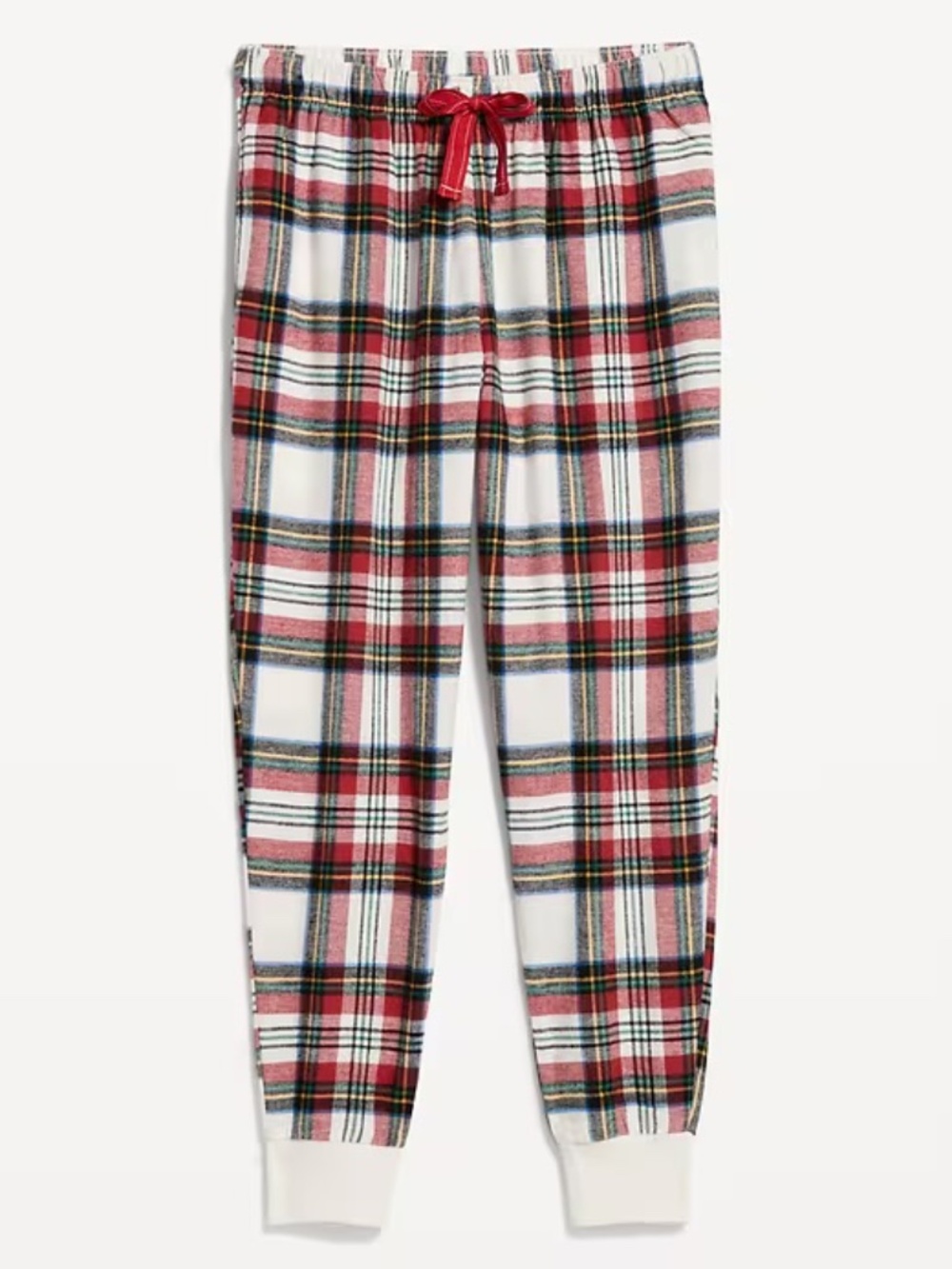 Old Navy White Tartan Flannel Jogger Pajama Pants Match the Family